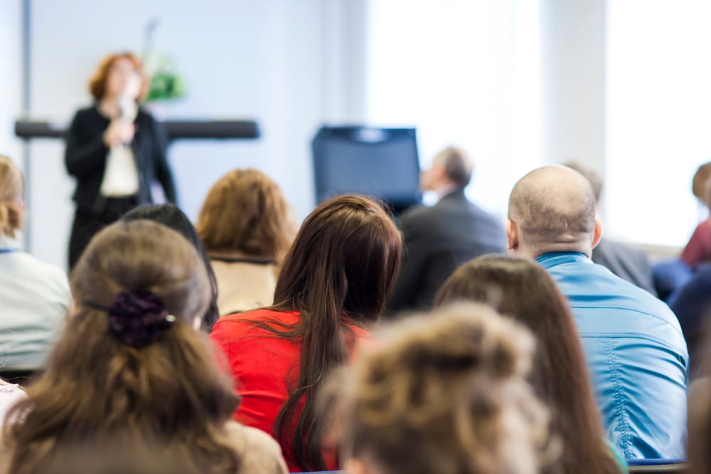 Woman hosting an Incredible Years training