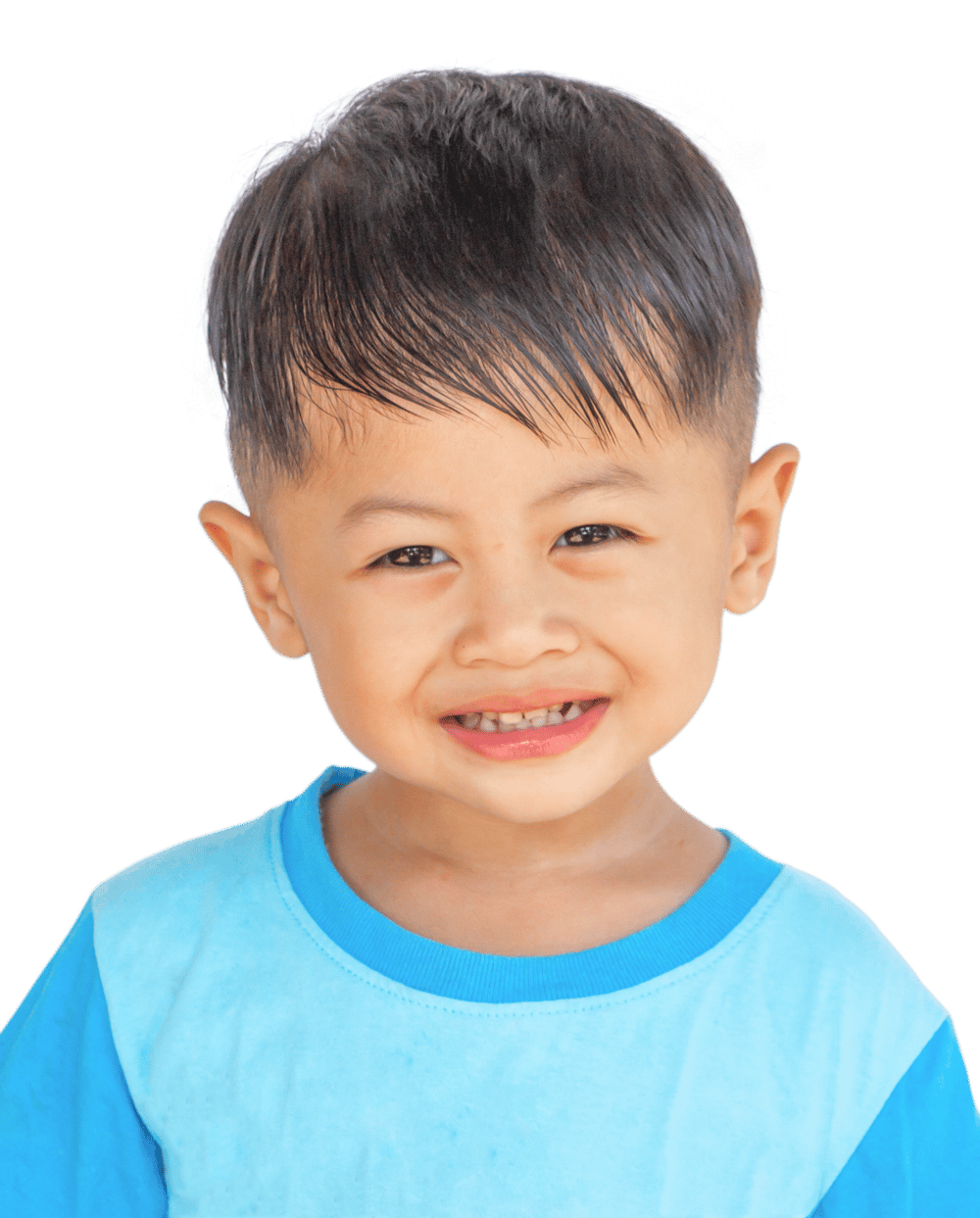 Toddler age child of parenting program participant smiling