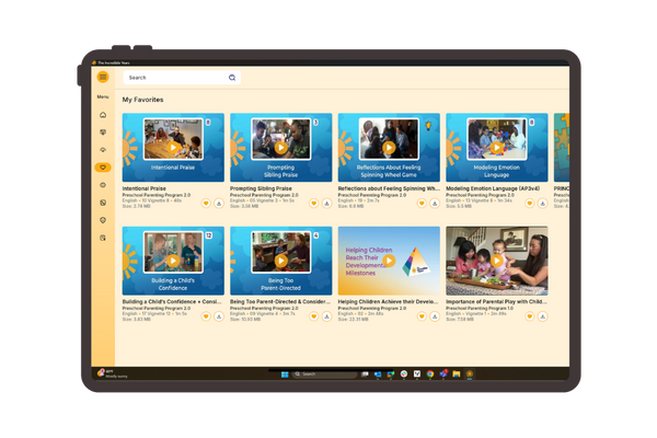 IY Streaming on tablet