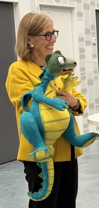 Carolyn with dina yellow jacket crop