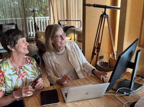 Picture3 Picture of Dianne and me working at computer